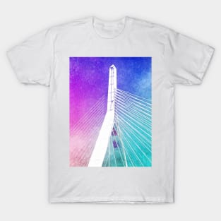 Zakim Bridge, Boston (Watercolor) T-Shirt